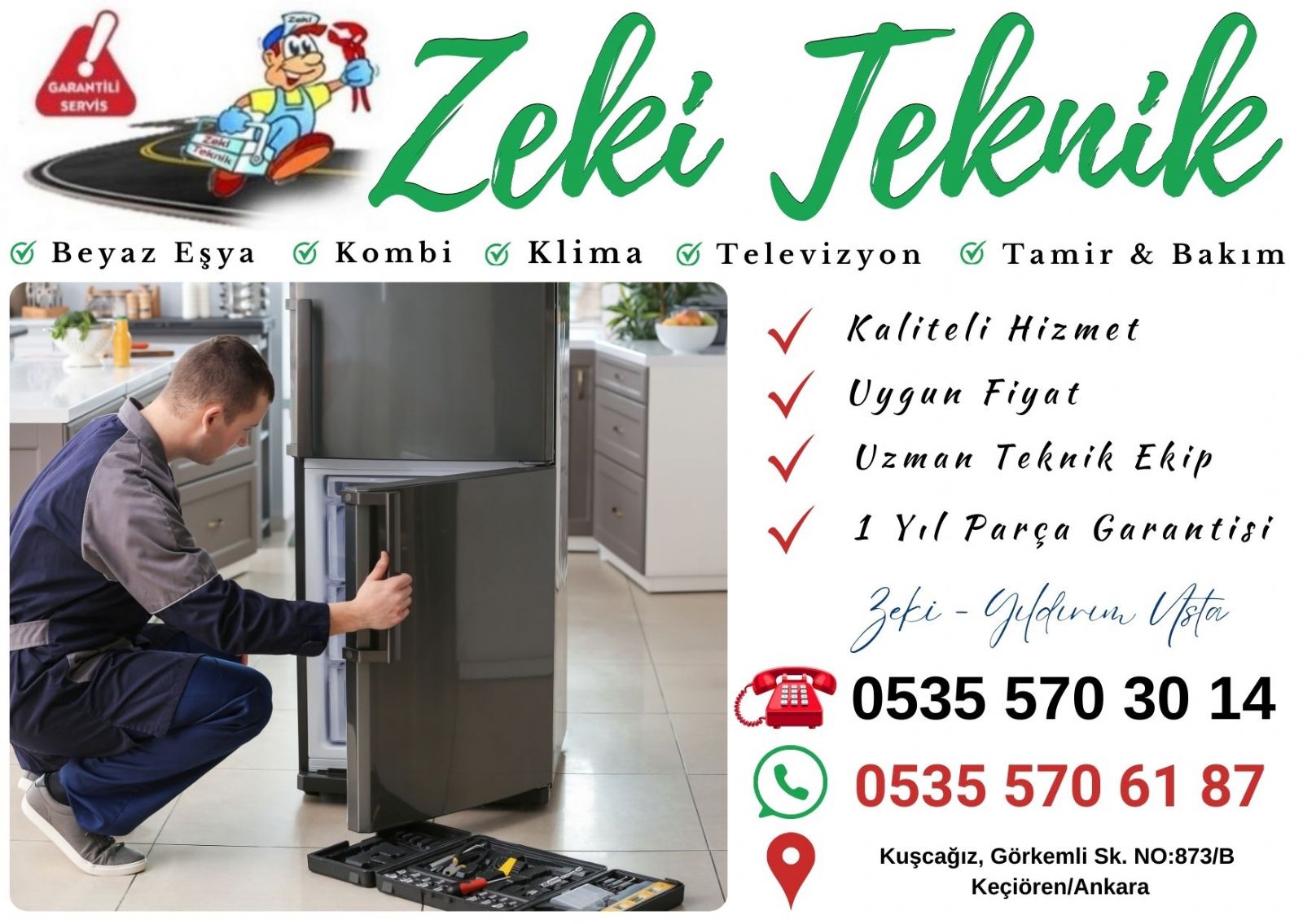 Kuşcağız Buzdolabı Servisi